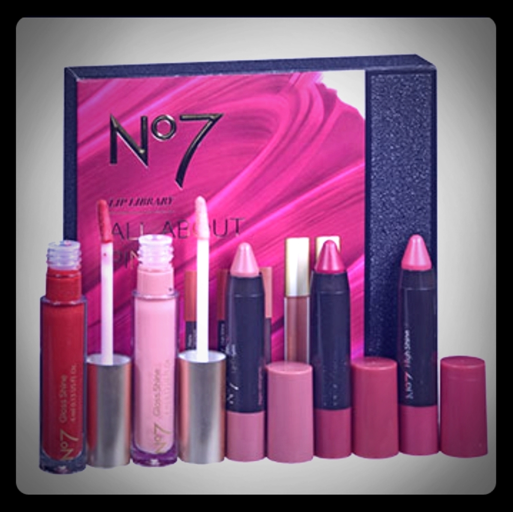 No 7 Lip Library - All About Pink - Set of Five(5)